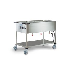 Hupfer Mobile Bain Marie 3 x 1/1 GN Silver 680mm SPA-EB-3